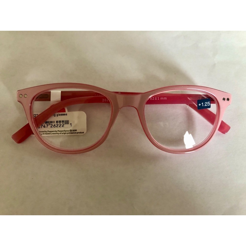 New Pink Mellow Out Blue Light Peepers reading glasses +1.25